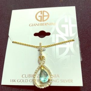18k Gold/Sterling Silver Pendant Necklace